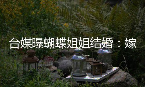 蝶姐婚曝蝴台媒退圈生后姐结嫁医