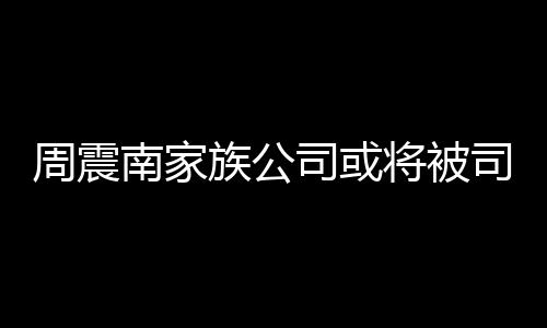 多少周震族公 周震南父母拍卖欠了钱南家司或司法将被