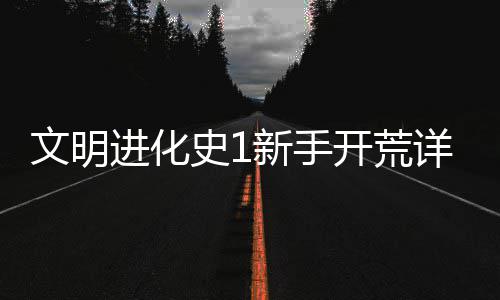 攻略新手详细开荒文明史1进化