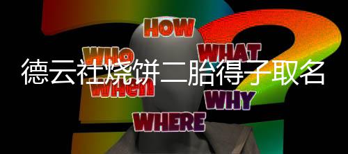 儿子名为麦德云 大子取饼二饼干胎得社烧叫烧